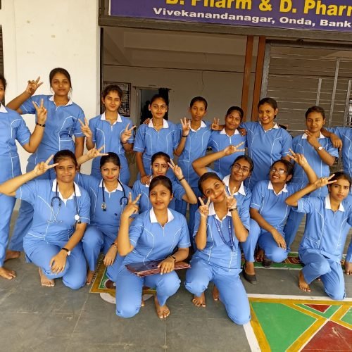 Group photo of nursing students at Belarani Institute of Nursing
